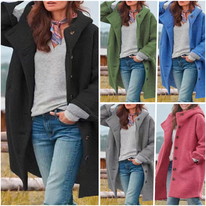 Rosie™ - Sophisticated Warm Woolen Long Jacket