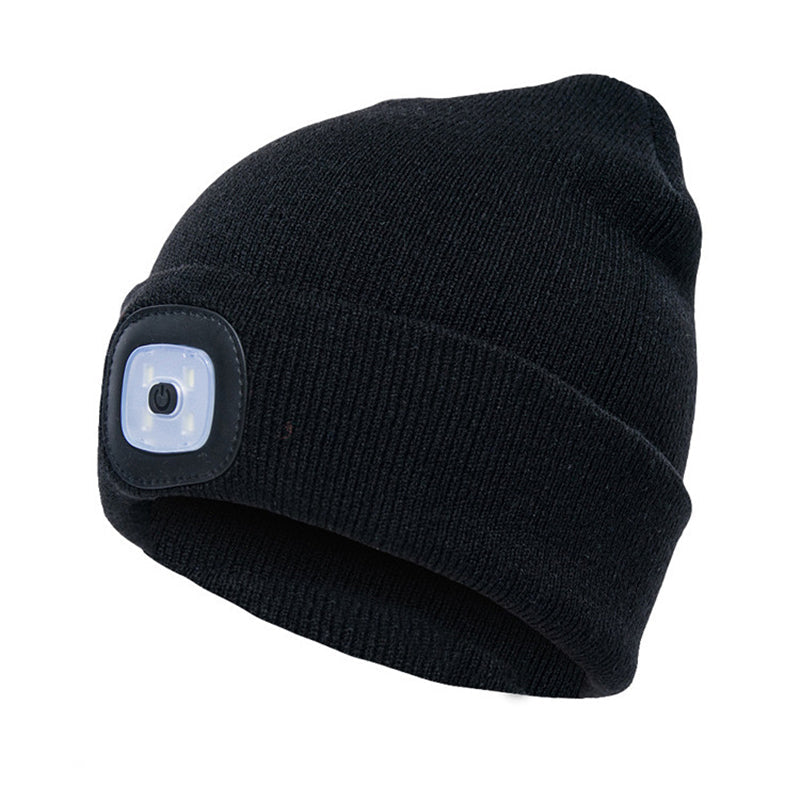 Removable LED Headlamp Beanie Hat