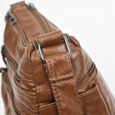 Jade™ - Vintage Soft Zipper Leather Bag