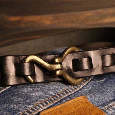 Louis™ - Handcrafted Pure Leather Hook Belt