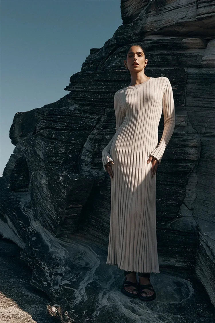 Sophia™ - Elegant Knitted Maxi Dress