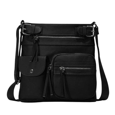 Ariana - Multiple Pockets Soft Leather Crossbody Bag