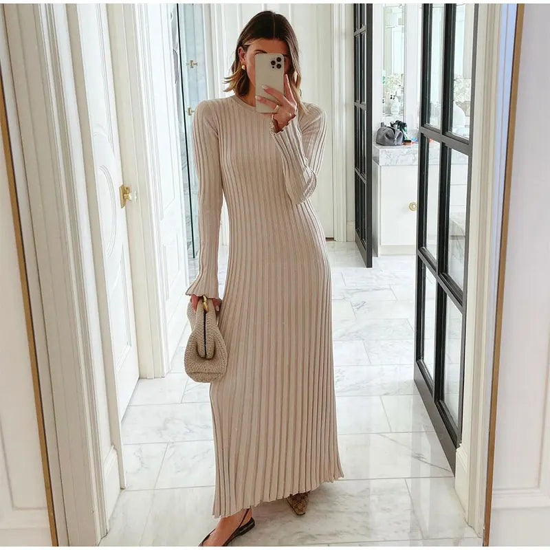 Sophia™ - Elegant Knitted Maxi Dress