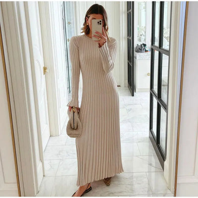 Sophia™ - Elegant Knitted Maxi Dress