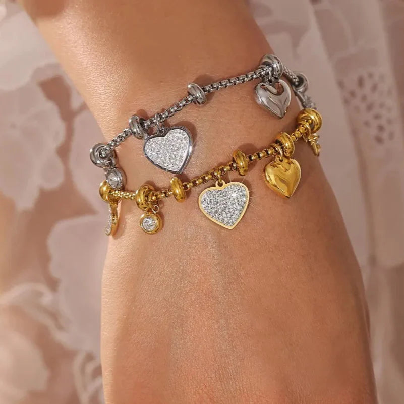 Charlotte™ - Elegant Love Charm Bracelet