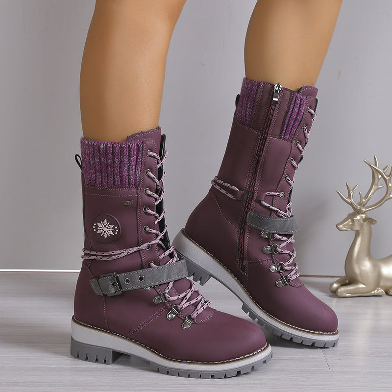 Sienna™ - Modern Knitted Mid-calf Snow Boots