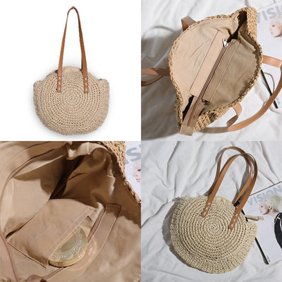 Bonnie™ - Handmade Multifunctional Straw Handbag