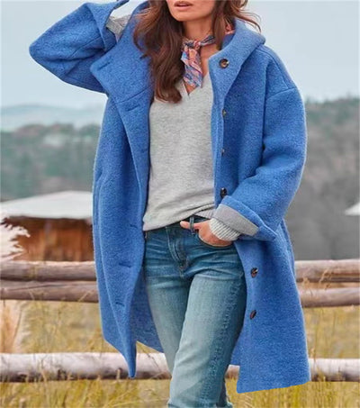 Rosie™ - Sophisticated Warm Woolen Long Jacket