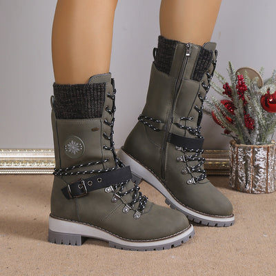 Sienna™ - Modern Knitted Mid-calf Snow Boots