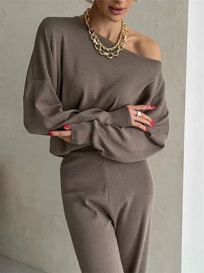 Ella™ - Elegant Winter Knit Monochrome Set