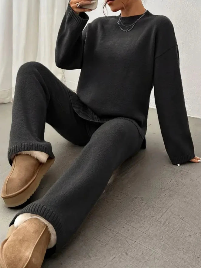 Mila™ - Warm Ribbed Casual Knitted Pantsuit