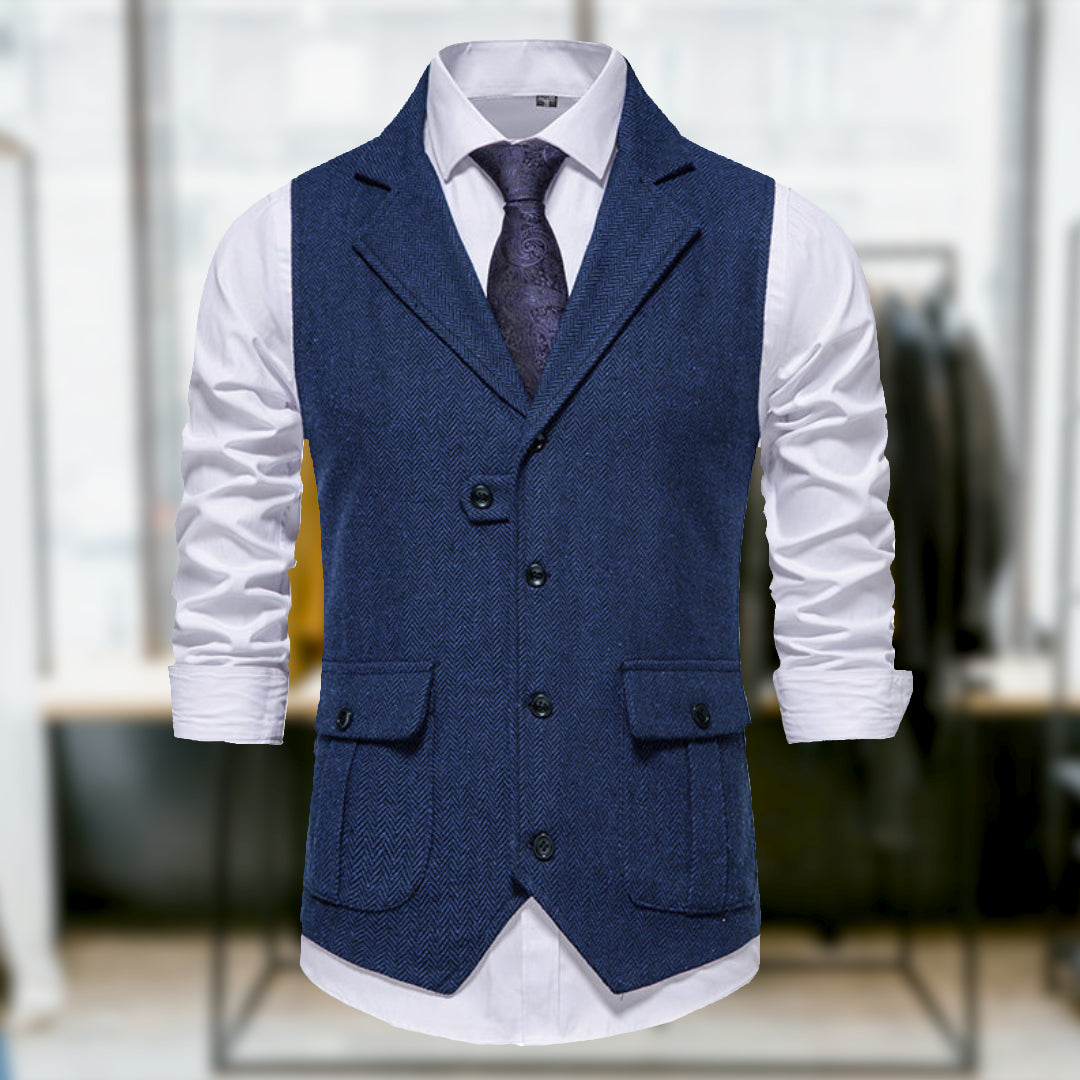 Oscar™ - Comfortable Classic Retro Style Vest with Pockets