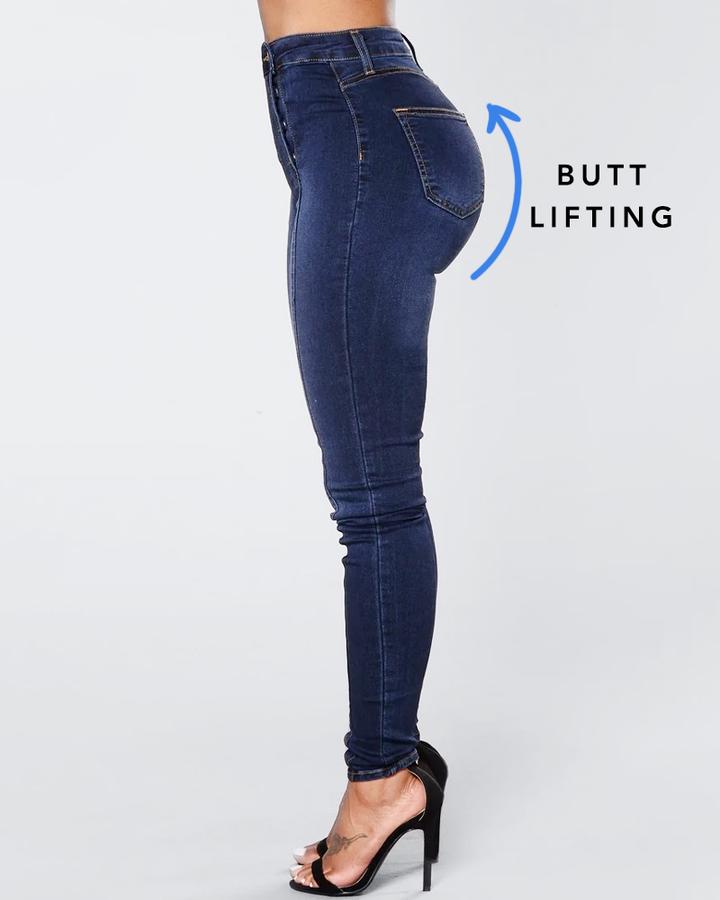 Mila™ - Double Breasted High Waist Skinny Jeans