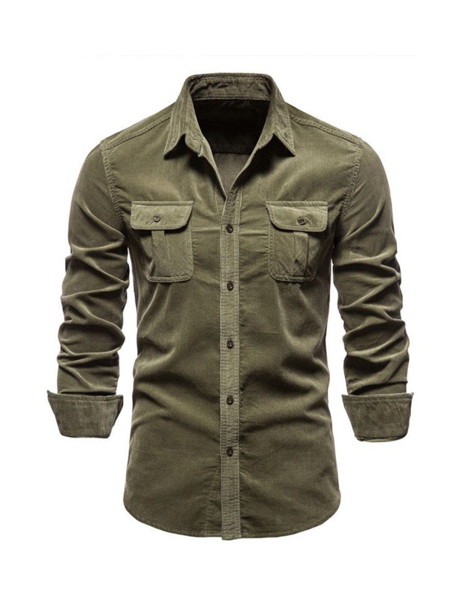 Louis™ - Classic Comfortable Multi-Pocket Corduroy Long Sleeve Shirt