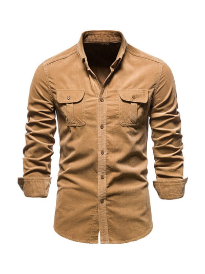 Louis™ - Classic Comfortable Multi-Pocket Corduroy Long Sleeve Shirt