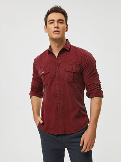 Louis™ - Classic Comfortable Multi-Pocket Corduroy Long Sleeve Shirt