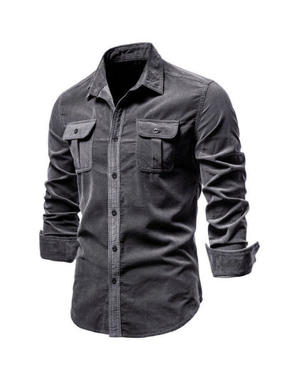 Louis™ - Classic Comfortable Multi-Pocket Corduroy Long Sleeve Shirt