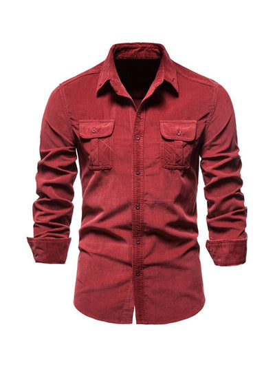 Louis™ - Classic Comfortable Multi-Pocket Corduroy Long Sleeve Shirt