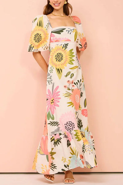 Sienna™ - Stylish Vibrant Floral Maxi Dress