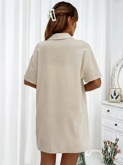 Sophia™ - Comfortable Linen Shirt and Shorts Set