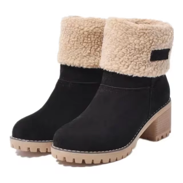 Holly™ - Stylish Fleece Leather Snow Boots