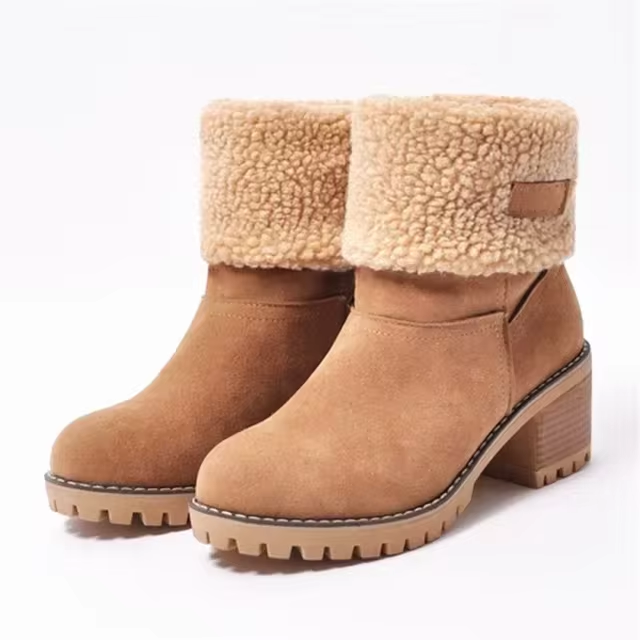 Holly™ - Stylish Fleece Leather Snow Boots