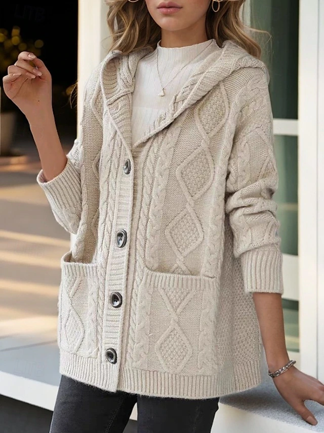 Aurora™ - Elegant Diamond Stitch Cardigan