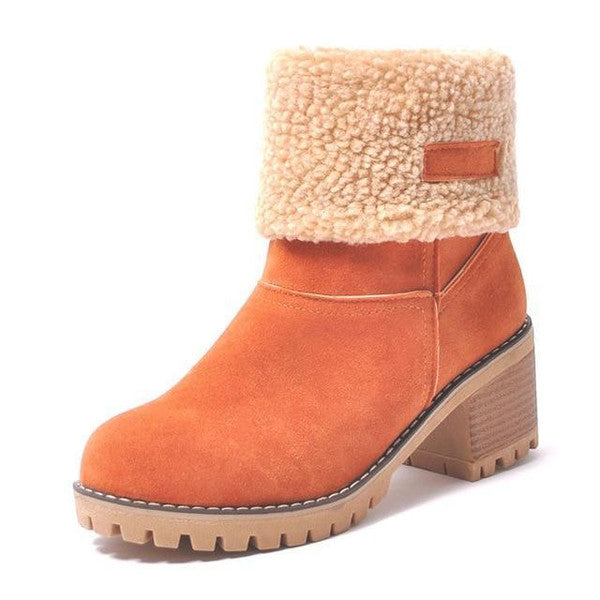 Holly™ - Stylish Fleece Leather Snow Boots