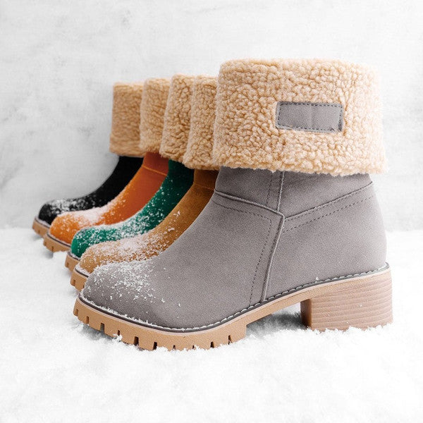 Holly™ - Stylish Fleece Leather Snow Boots