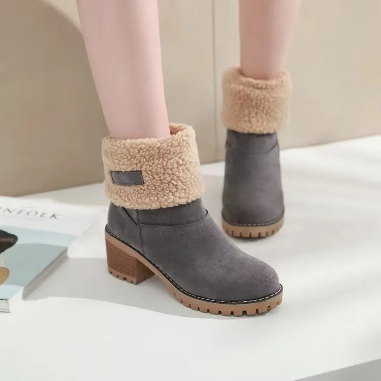 Holly™ - Stylish Fleece Leather Snow Boots