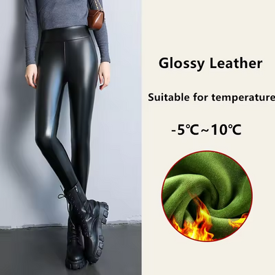 Amelia™ - Comfortable Warm Leather Leggings