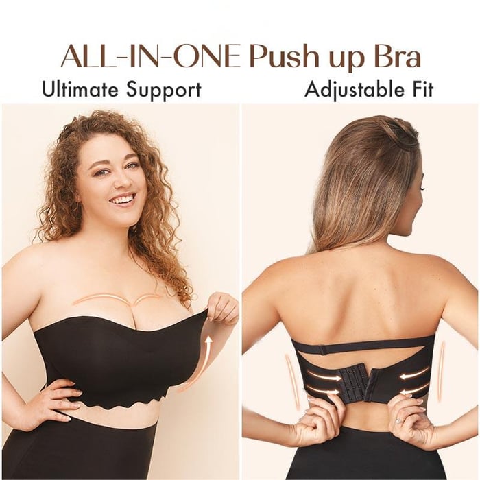 Attractive Strapless Invisible Push-up Bra - For a comfortable fit