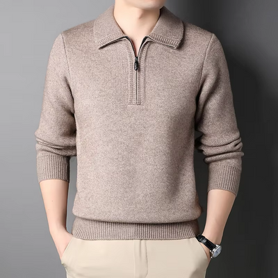 Harry™ - Soft Warm Cashmere Quarter Zip Sweater