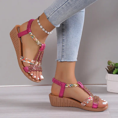 Nova™ - Crystal Orthopedic Sandals With Handmade Details