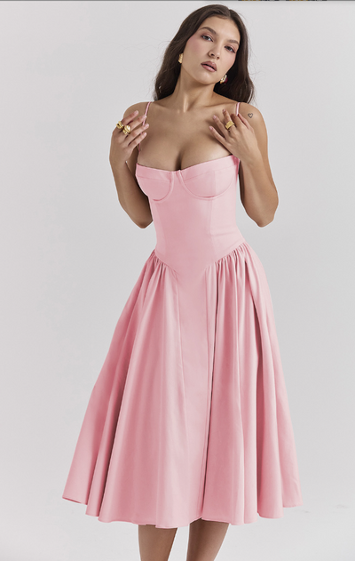 Lucy™ - Elegant Sleeveless Corset Midi Dress