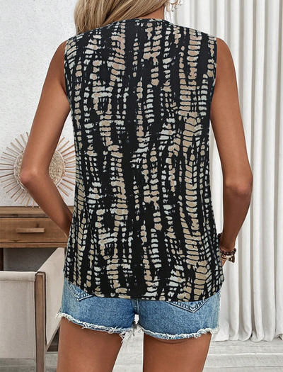 Mila™ - Sleeveless Casual Printed Blouse