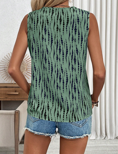 Mila™ - Sleeveless Casual Printed Blouse