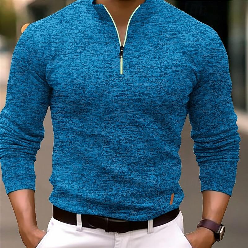 Samuel™ - Stylish Stand Collar Long Sleeve Polo Shirt