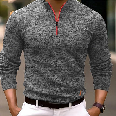 Samuel™ - Stylish Stand Collar Long Sleeve Polo Shirt