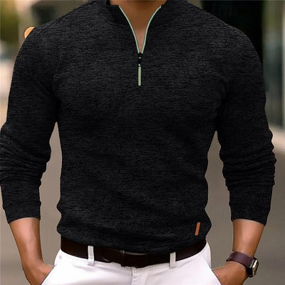 Samuel™ - Stylish Stand Collar Long Sleeve Polo Shirt