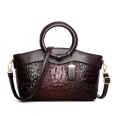 Sophia™ - Stylish Leather Croco Bag With Handmade Details