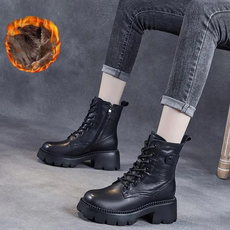 Holly™ - Warm Orthopedic Leather Boots