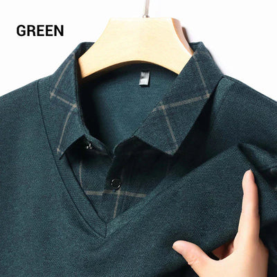 Max™ - Modern Two Piece Collar Long Sleeve Shirt