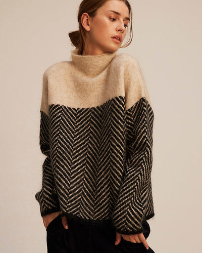 Mila™ - High Neck Cotton Soft Sweater